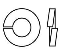 TOOLCRAFT B3 D127-A2 194680 Anelli a molla diametro interno: 3,1 mm, M3 DIN 127, acciaio inox A2, 100 pezzi