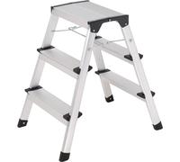 TOOLCRAFT TO-10104642 Lega di alluminio Scala doppia a gradini Pieghevole, Mon