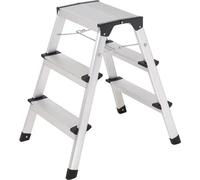 TOOLCRAFT TO-10104642 Lega di alluminio Scala doppia a gradini Pieghevole, Mon