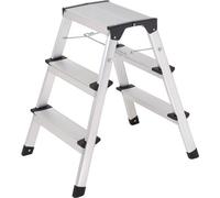 TOOLCRAFT TO-10104642 Lega di alluminio Scala doppia a gradini Pieghevole, Mon