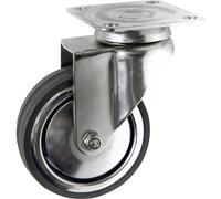 TOOLCRAFT TO-5137911 Ruota orientabile con piastra avvitabile 80 mm in gomma C