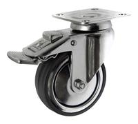 Toolcraft to 5137914 rotella girevole con fermo in gomma 80 mm piastrina ad