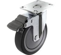 TOOLCRAFT TO-5137920 Ruota orientabile con freno di stazionamento e piastra av