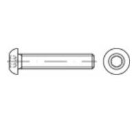 TOOLCRAFT TO-5380941 Viti a Testa bombata M3 10 mm Interno Esagonale Acciaio Inox A4 100 pz.