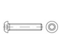 TOOLCRAFT TO-5380941 Viti a Testa bombata M3 10 mm Interno Esagonale Acciaio Inox A4 100 pz.