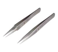Toolcraft TO-5861034 Acciaio Inox Pinzetta Set 120mm Set Di 2