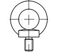 TOOLCRAFT TO-6855678 Golfari maschi M6 DIN 580 Acciaio zincato 25 pz.