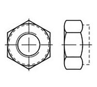 TOOLCRAFT TO-6864666 Dadi esagonali M3 DIN 985 Acciaio inox V2A A2 100 pz.