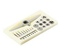 TOOLCRAFT TO-7106694 - Set di maschi da taglio, 30 pezzi HSS M1, M1.1, M1.2, M1.4, M1.6, M1.8, M2, M2,2, M2.5