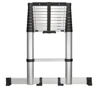 TOOLCRAFT TO-7868814 Alluminio/Plastica Scala telescopica Montaggio senza utensili Livello in piedi (max): 1.93 m Nero