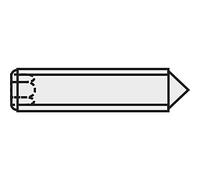 TOOLCRAFT Vite senza testa (grano) a esagono incassato con punta conica DIN 914 5 mm 45 H nera M3 20 pz