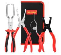 TOOLEAGUE 4 pinze per tubo del carburante, estrattore di tubi e pinze filtro carburante da 22,9 cm, pinze di serraggio per tubo flessibile a 80 gradi per manutenzione auto