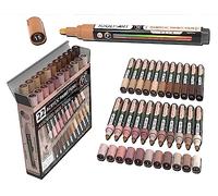 TOOLI-ART Set di 22 pennarelli acrilici assortiti, serie Pro Color, punta media da 3 mm, per pittura su roccia, vetro, tazze, legno, metallo, tela, progetti fai da te, atossici, a base d'acqua, ad