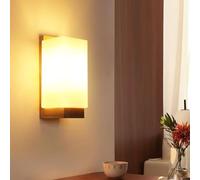 Toolight Applique da Parete Interno Legno, 12W Lampada LED Parete Vintage, Dimmerabile Applique Camera da Letto Moderna Temperature 3 Colori per Dormitorio Soggiorno Corridoio con E27 Lampadina