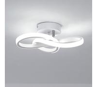 Toolight Lampada da Soffitto, 22W 2500LM Plafoniera LED Soffitto Moderna Design Fiore, Lampadario LED Bianco per Camera da Letto Corridoio Cucina Soggiorno, Bianco Freddo 6500K, 25cm