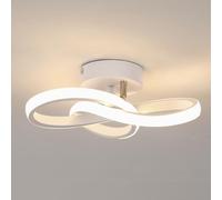 Toolight Plafoniera LED Moderna, 22W 2475LM Lampada da Soffitto in Acrilico Design Fiore, Lampadario LED Bianco per Cucina Corridoio Camera da Letto Soggiorno, Bianco Naturale 4500K, Dia 25cm