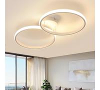 Toolight Plafoniera LED Soffitto, 36W 4050LM Lampadario Moderni Rotondo Bianca Acrilica, Plafoniera LED per Camera da Letto Cucina Soggiorno, Luce Bianco Caldo 3000K, 54CM
