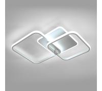 Toolight Plafoniera LED Soffitto 40W 4500LM, Lampada da Soffitto Moderna Quadrata 52CM 6500K Luce Bianca Fredda, Bianco Lampadario in Acrilico per Cucina, Camera da Letto, Soggiorno,Ufficio