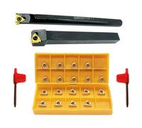 Toolkit essenziale per macchinisti che include una solida selezione di strumenti di tornitura e foratura per una movimentazione efficace dei materiali