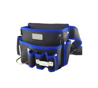 Toolkit resistente all'usura per la lavorazione del legno per la conservazione delle unghie in pelle bovina speciale borsa per cantiere con marsupio multifunzionale (blu)