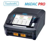 ToolkitRC M6DAC PRO Caricabatterie Intelligente a Doppio Canale AC 200W DC 800W 16A per Batterie al Litio 1S 2S 3S 4S 5S 6S LiHV Lipo PD65W