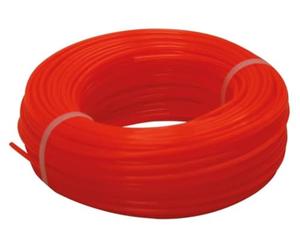 Toolland Filo per decespugliatore, nylon, rosso, 2,4 mm, 50 m