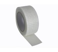 Toolland Nastro in fibra di vetro, autoadesivo, flessibile, bianco, 50 mm x 30 m