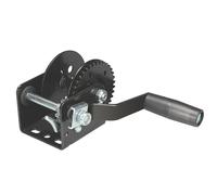 Toolland Argano manuale 250 kg acciaio inox con cricchetto e cavo, rapporto 3.1:1, argano da rimorchio nero con manovella ergonomica, ideale per barca, rimorchio e sollevamento