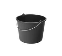 Toolland Secchio da cantiere, rotondo, plastica, nero, 12 litri