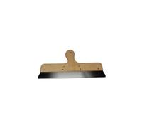 Toolland Spatola per stucco, acciaio inossidabile, manico in legno, 400 mm