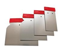 Toolland Spatola per stucco, set, 4 pezzi, manico in plastica