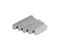 TOOLNOX Chiave parallela Chiavette for alberi di trasmissione paralleli con estremità arrotondata, in acciaio da 45#, quadrate, rettangolari, tipo A, perno piatto L=6-80mm(5x5x30mm-(20pcs))
