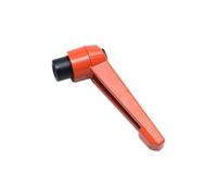 TOOLNOX Maniglia di bloccaggio regolabile Filettatura interna Maniglia regolabile Leva Maniglie di serraggio Manopola in metallo Macchine utensili M4 M5 M6 M8 M10 M12 M14 M16(M6-R50,Orange)