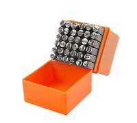 TOOLNOX Set di Utensili per stampaggio Metalli Set di punzoni for Lettere in Metallo 36 Pezzi 1,5/2/3/4/5/6/8/10 mm Timbro in Acciaio con Numero e Lettera(19x26-5x6.35)