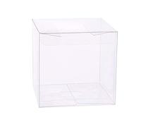 tooloflife 10 x 10 x 10 cm Trasparente Scatola di Caramelle in PVC plastica Confezione Regalo scatole bomboniera Dolce 10 Pezzi