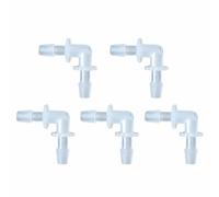 tooloflife 5 raccordi a gomito in plastica a 90 gradi, raccordo a L uguale per giunzione spinata, adattatore per acquari e giardinaggio domestico (F: 7,9 mm)