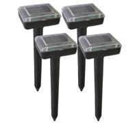 tooloflife Dissuasore a ultrasuoni per parassiti, a energia solare, per talpe, roditori, topi e roditori, per giardino, prato, cortile, confezione da 4