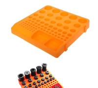 tooloflife Scatola organizer per pinze con scomparti di varie dimensioni, vassoio per punte da router con 80 fori, supporto per mandrino, 218 x 218 x 30 mm