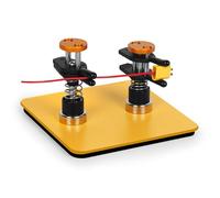 TOOLOUR ClampRex O2 Terza mano per maker - Supporto saldatura compatto con doppie pinze, base magnetica, senza ritorno o segni - per PCB, cavi, componenti.