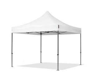 TOOLPORT 3x3 m gazebo pieghevole PVC, PREMIUM acciaio, bianco - (600110)