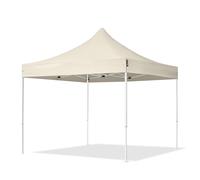 TOOLPORT 3x3m gazebo pieghevole, ECONOMY acciaio, crema - (581826)