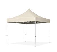 TOOLPORT 3x3m gazebo pieghevole PES, PROFESSIONAL alluminio, crema - (600142)