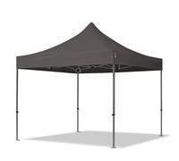 TOOLPORT 3x3m gazebo pieghevole, PREMIUM acciaio, grigio scuro - (600021)