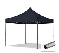 TOOLPORT 3x3m gazebo pieghevole, PREMIUM acciaio, nero - (600000)