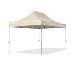 TOOLPORT 3x4,5m gazebo pieghevole PES, PROFESSIONAL alluminio, crema - (600196)