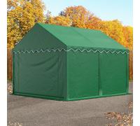 TOOLPORT 3x4 m tenda capannone, PVC 750, telaio perimetrale, verde scuro - (7245)