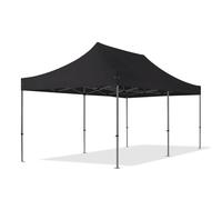 TOOLPORT 3x6 m gazebo pieghevole PVC, PREMIUM acciaio, nero - (600120)