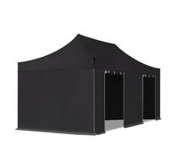 TOOLPORT 3x6m gazebo pieghevole con laterali, PREMIUM acciaio, nero - (600065)