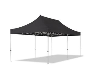 TOOLPORT 3x6m gazebo pieghevole PES, PROFESSIONAL alluminio, nero - (600220)