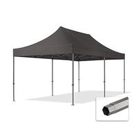 TOOLPORT 3x6m Gazebo Pieghevole, Premium Acciaio, Grigio Scuro